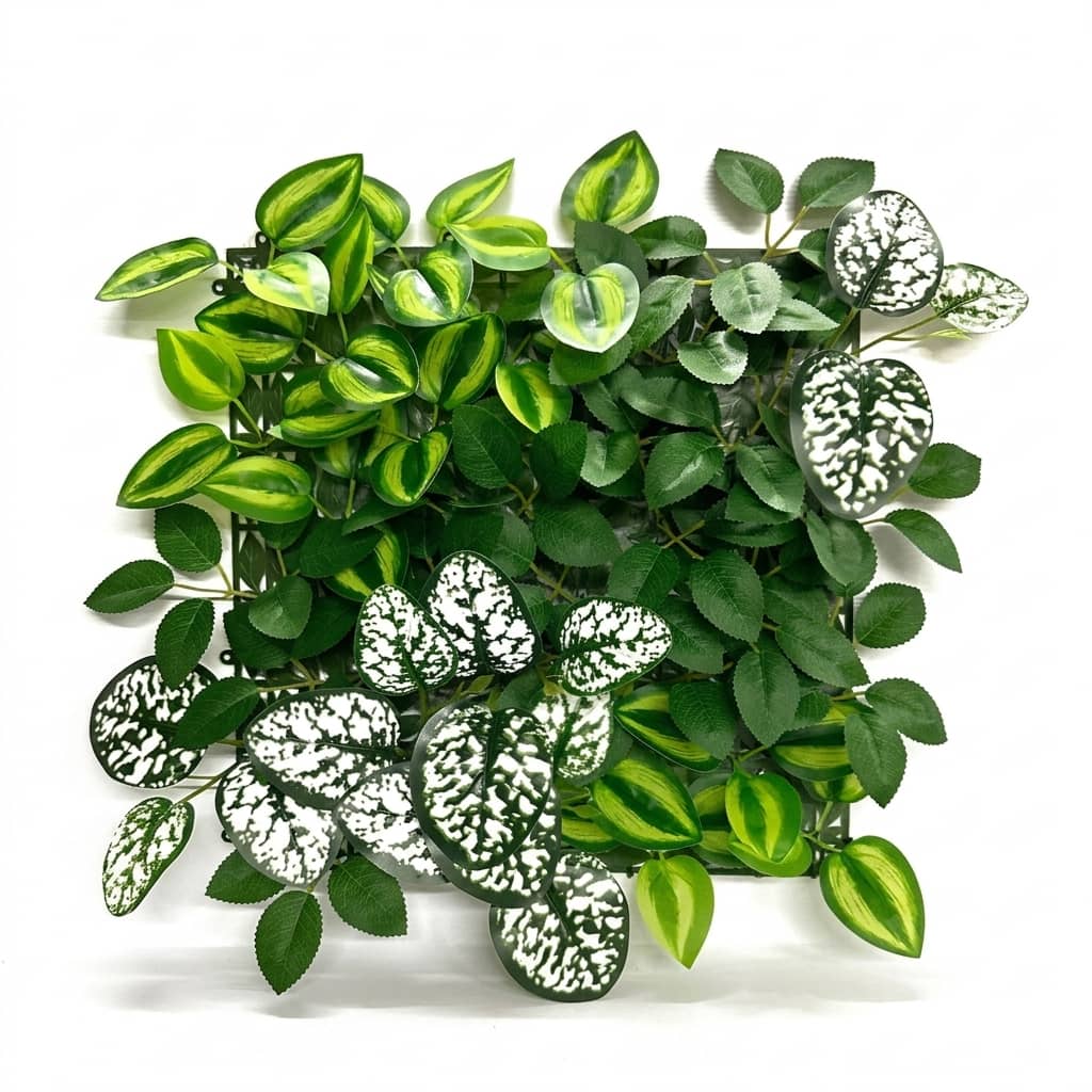 Artificial Monstera & Fern Wall Mat 30x30cm