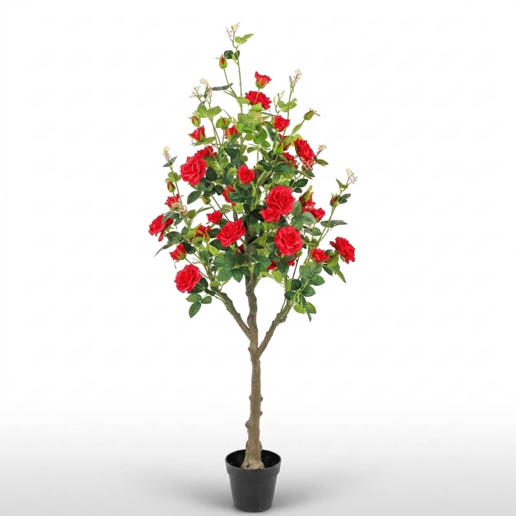 Artificial Red Rose Plant 170cm
