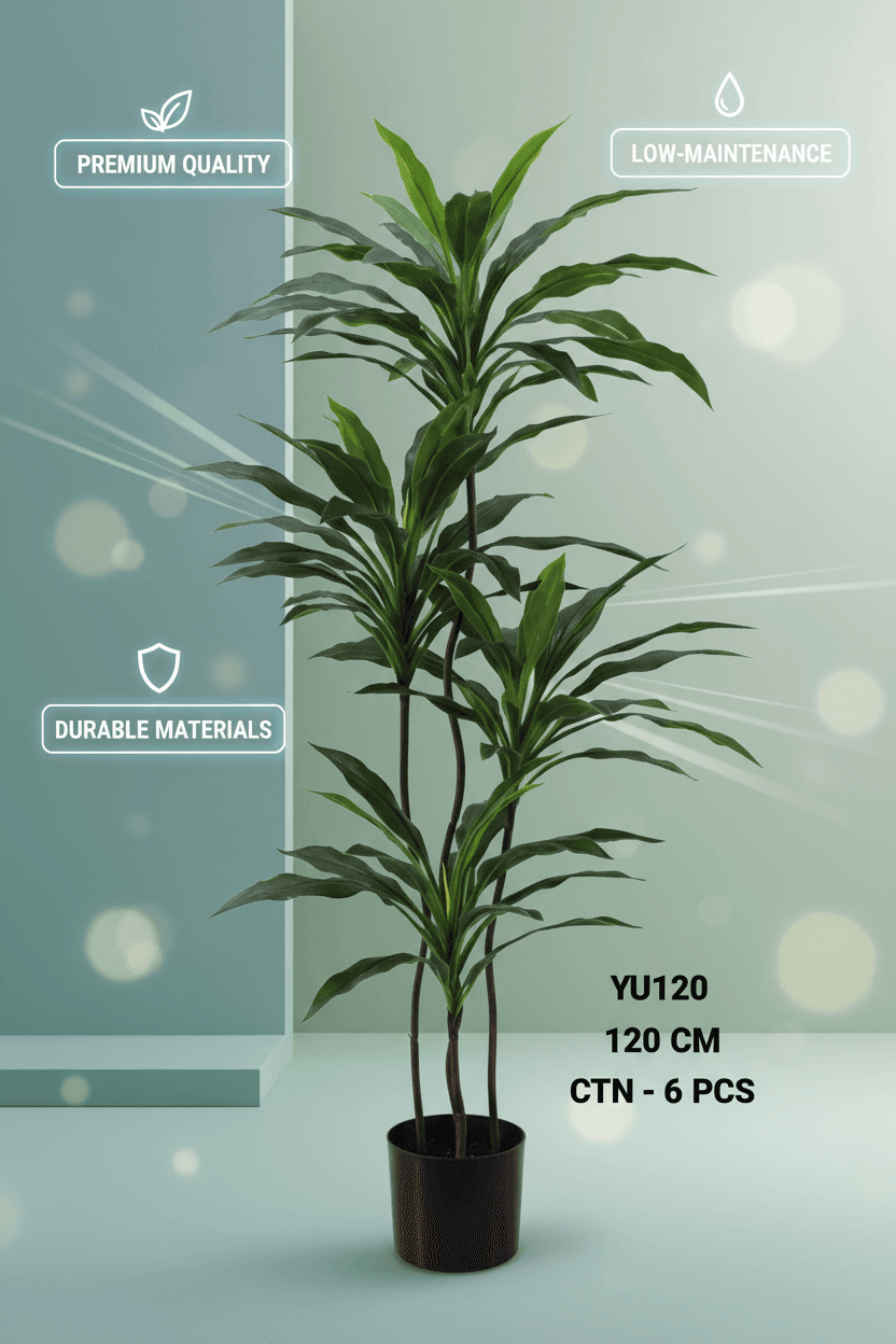 120cm Realistic Artificial Dracaena Plant for Home & Office (YU120)