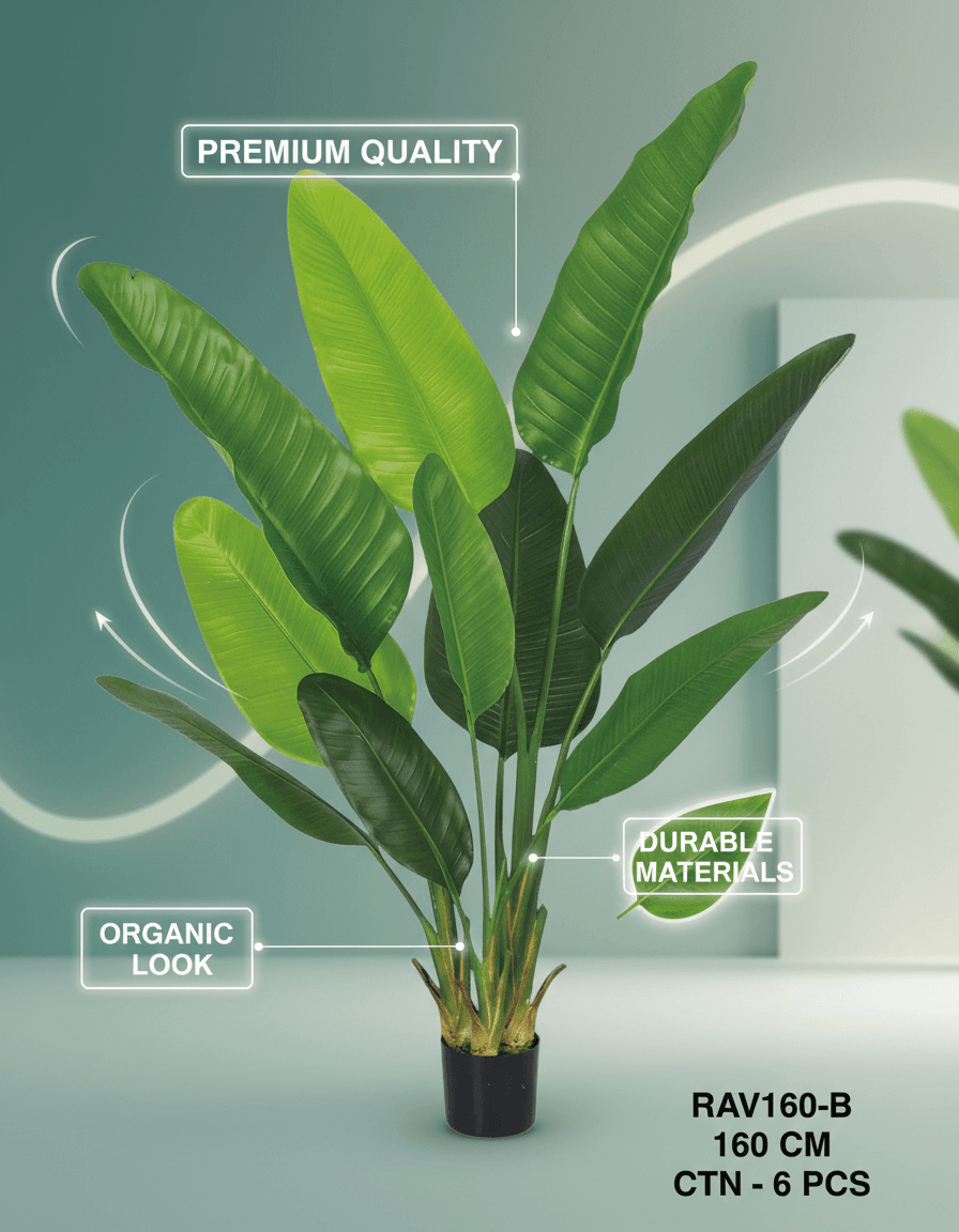 160cm Artificial Bird of Paradise Plant | Lifelike Faux Tropical Decor