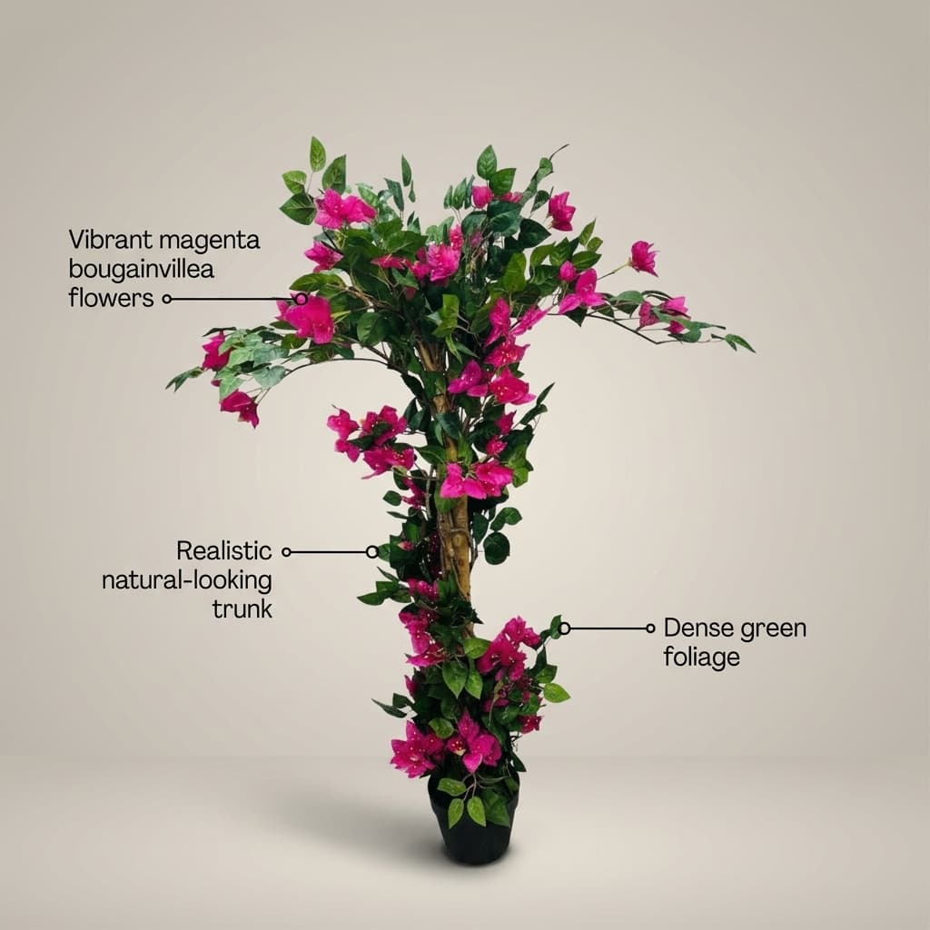 Artificial Pink Bougainvillea Tree 130cm detail 5