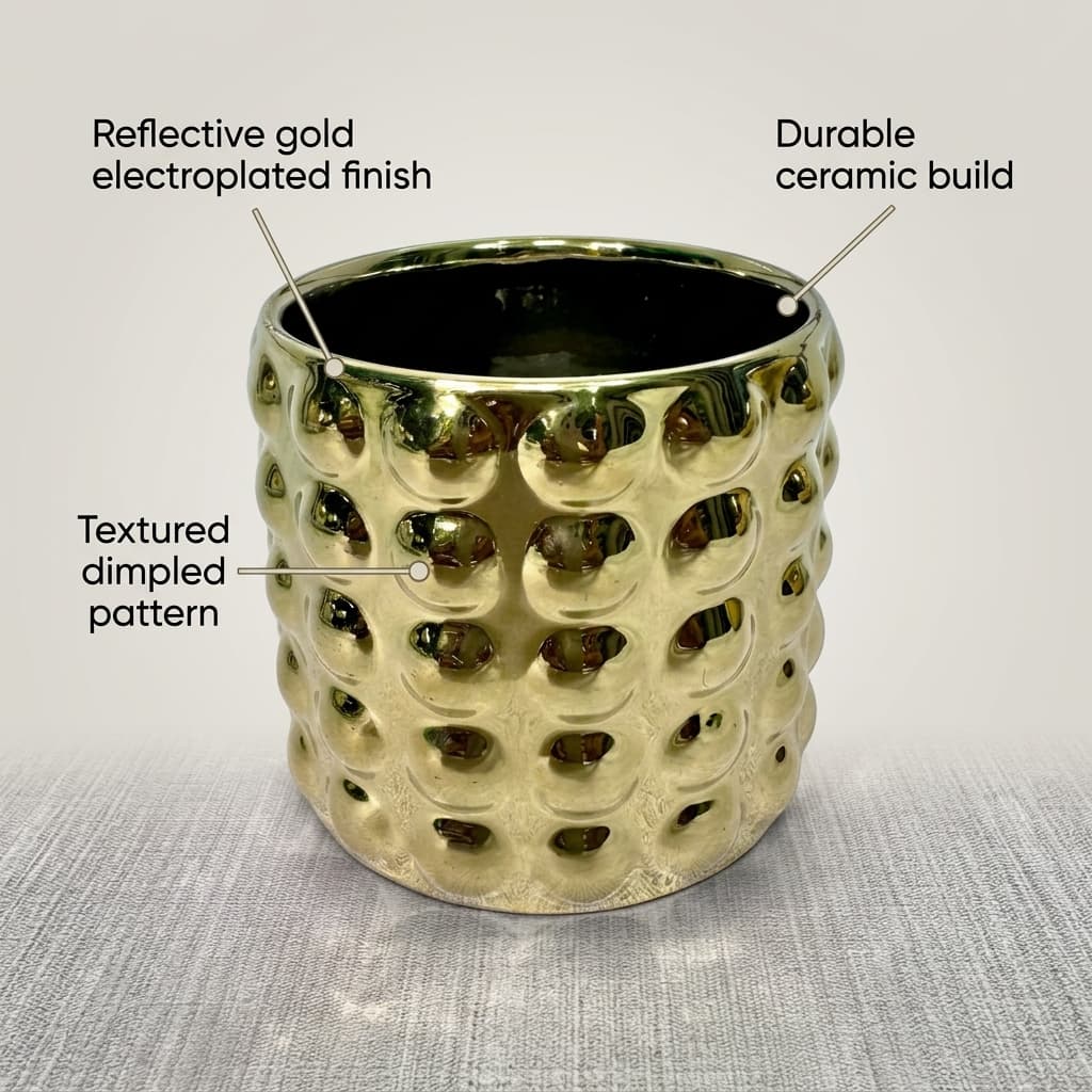 Compact Cylindrical Ceramic Pot detail 5