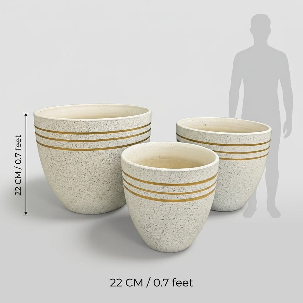 CP224 Trio Nested Ceramic Pot Set detail 3