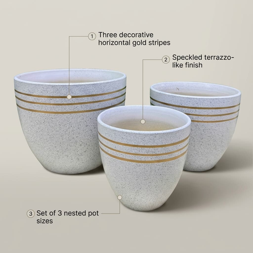 CP224 Trio Nested Ceramic Pot Set detail 5