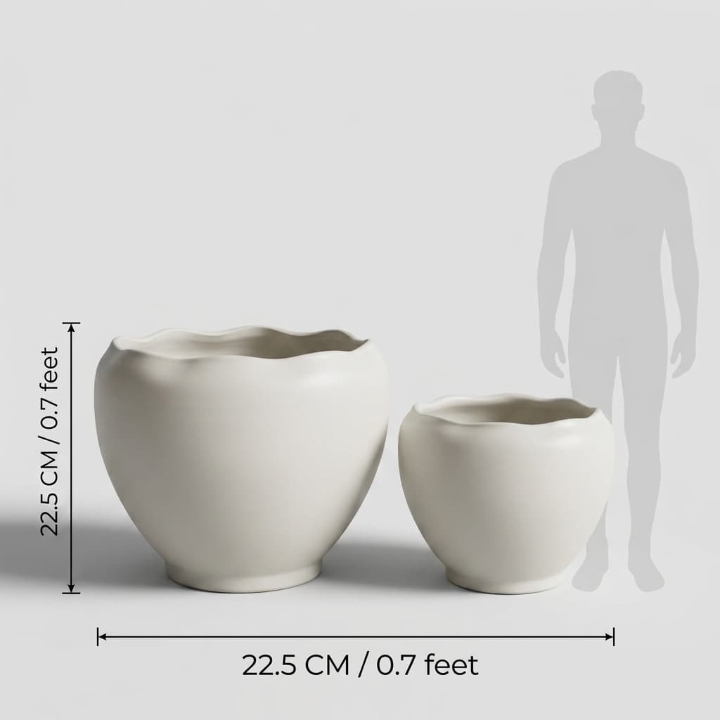 CP461 Textured Decorative Ceramic Planter Set detail 3