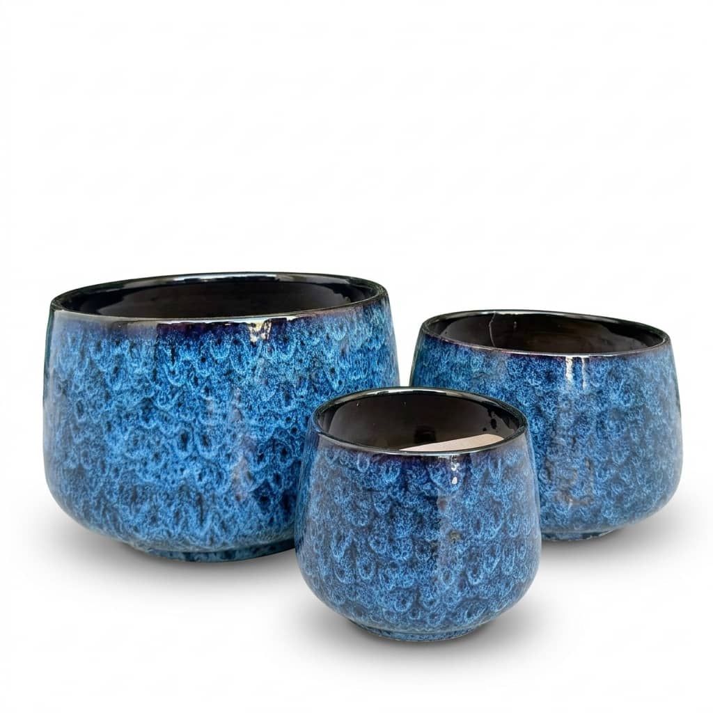 CP464 Contemporary 3-Piece Ceramic Pot Set