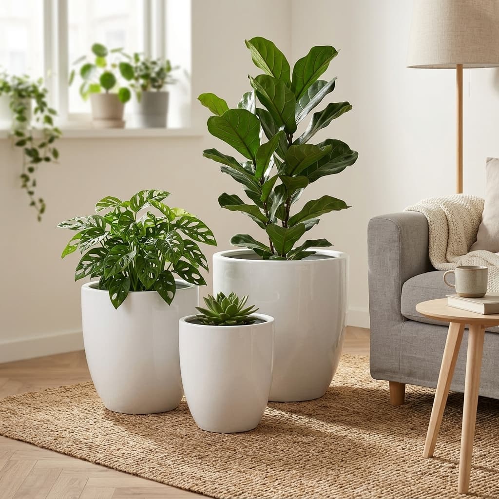 Modern Cubical Ceramic Planter Pot CP625 detail 2