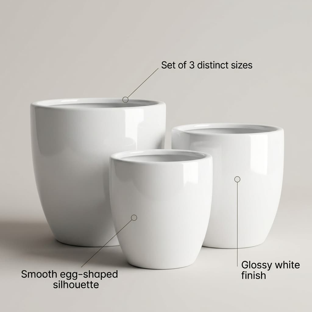 Modern Cubical Ceramic Planter Pot CP625 detail 5