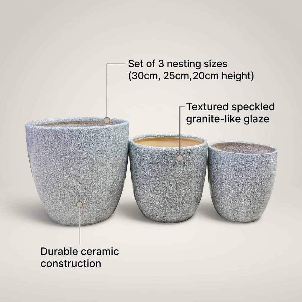 CP653 Modern Minimalist Ceramic Pot detail 5