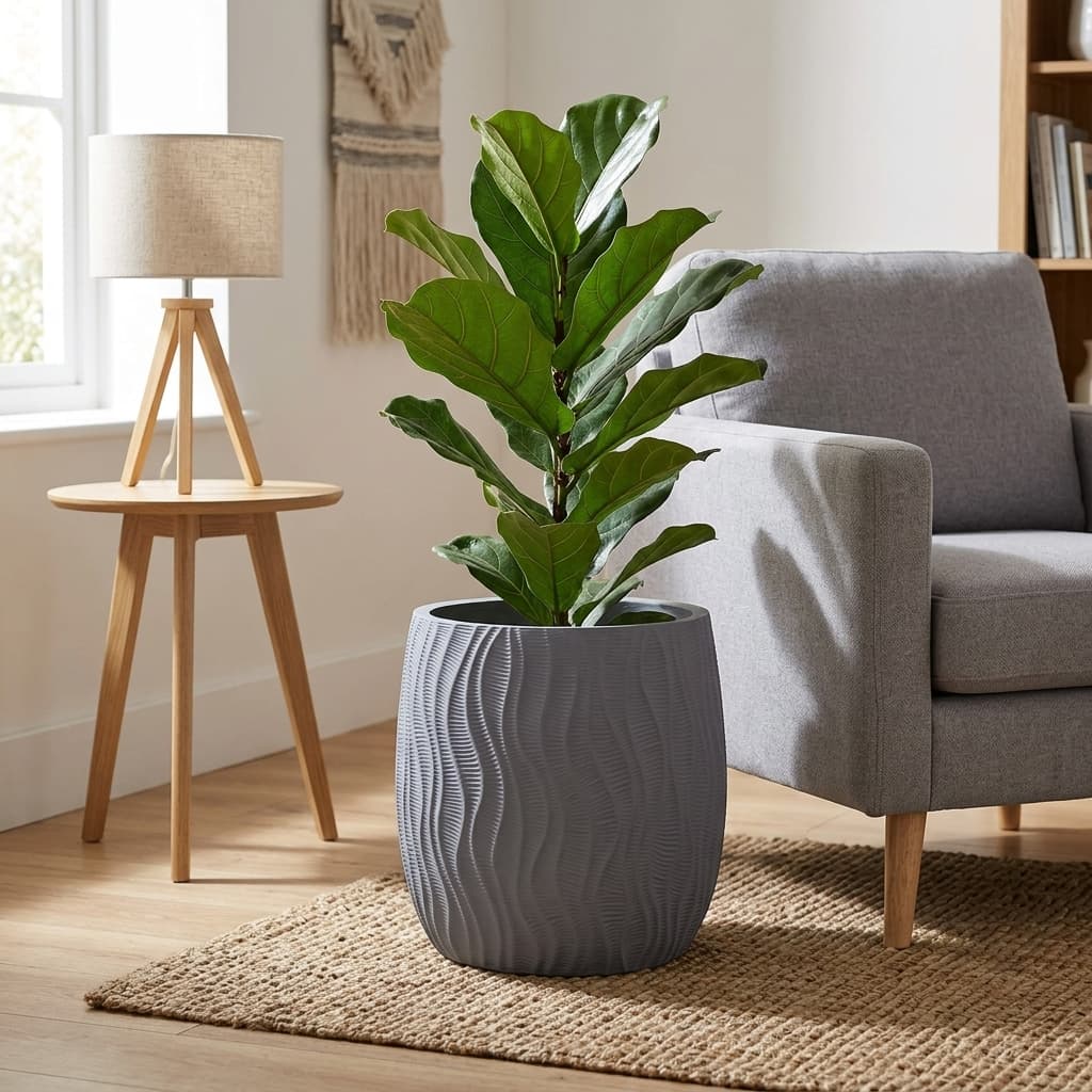 CP80 Cube Fiber Planter Pot detail 2