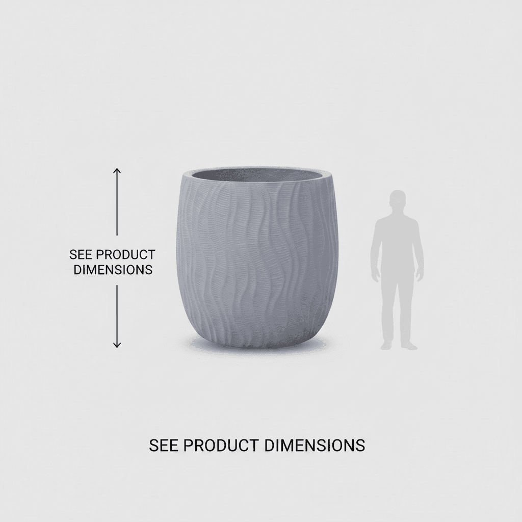 CP80 Cube Fiber Planter Pot detail 3