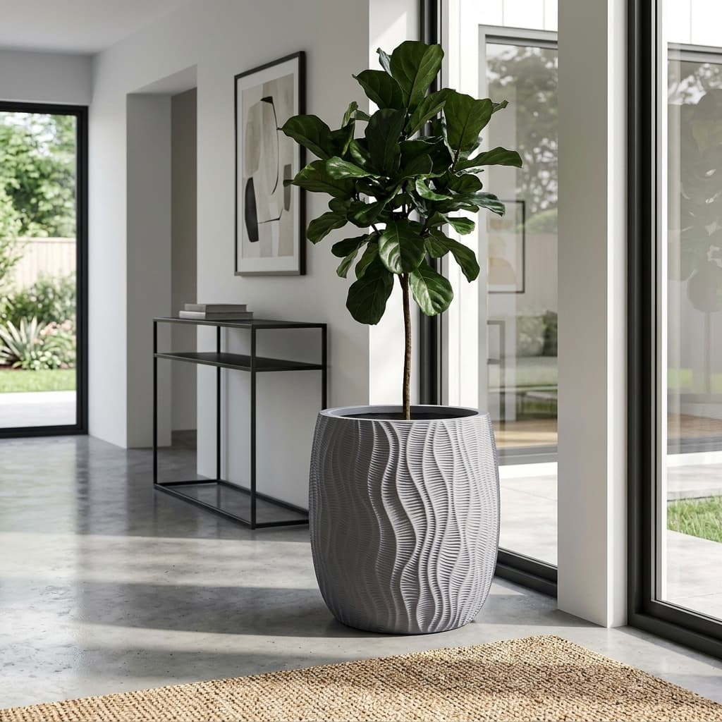 CP80 Cube Fiber Planter Pot detail 4