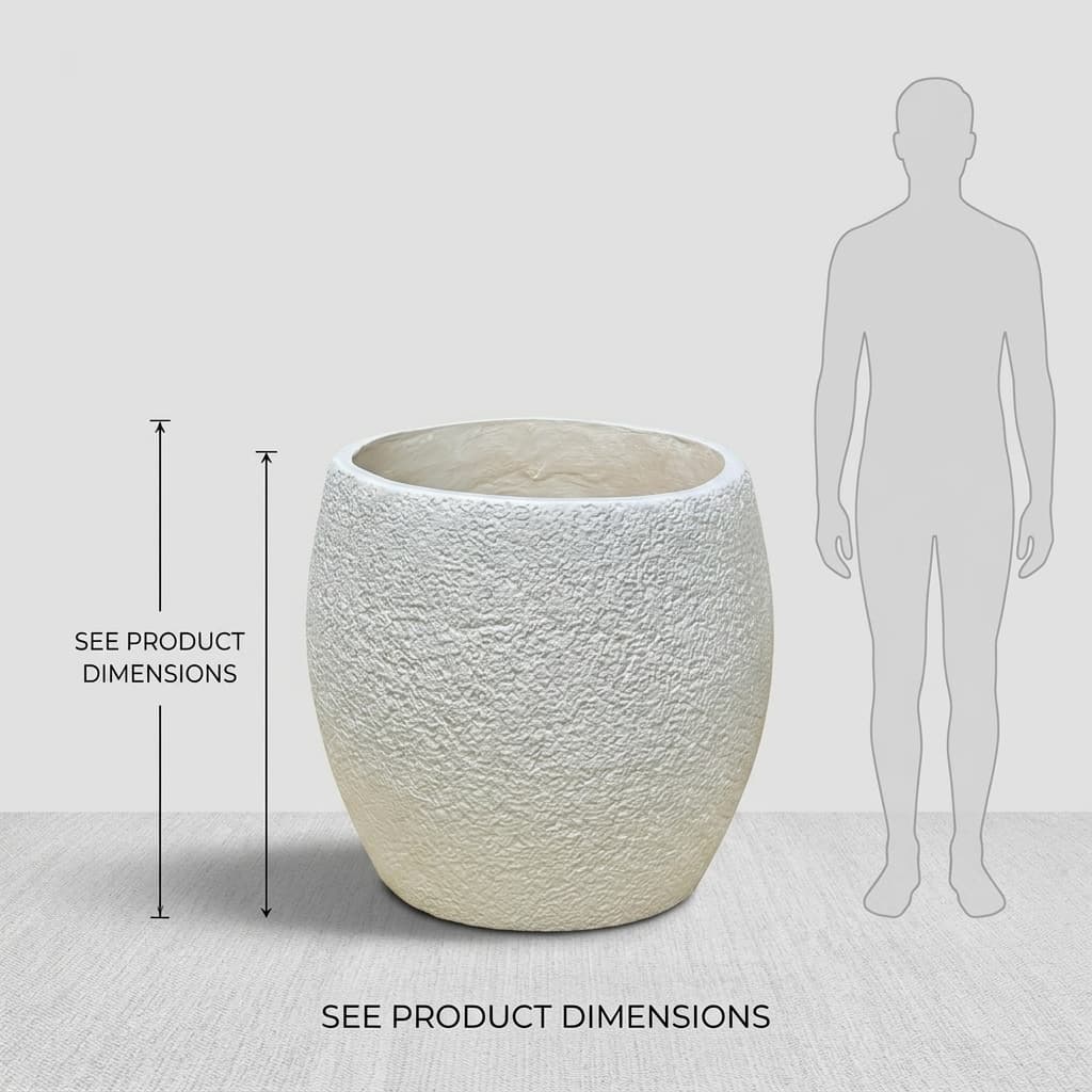 CP81-1 Square Fiber Clay Planter Pot detail 3