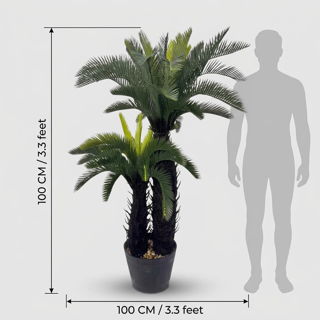 Artificial Cycas Palm Plant 90cm detail 3