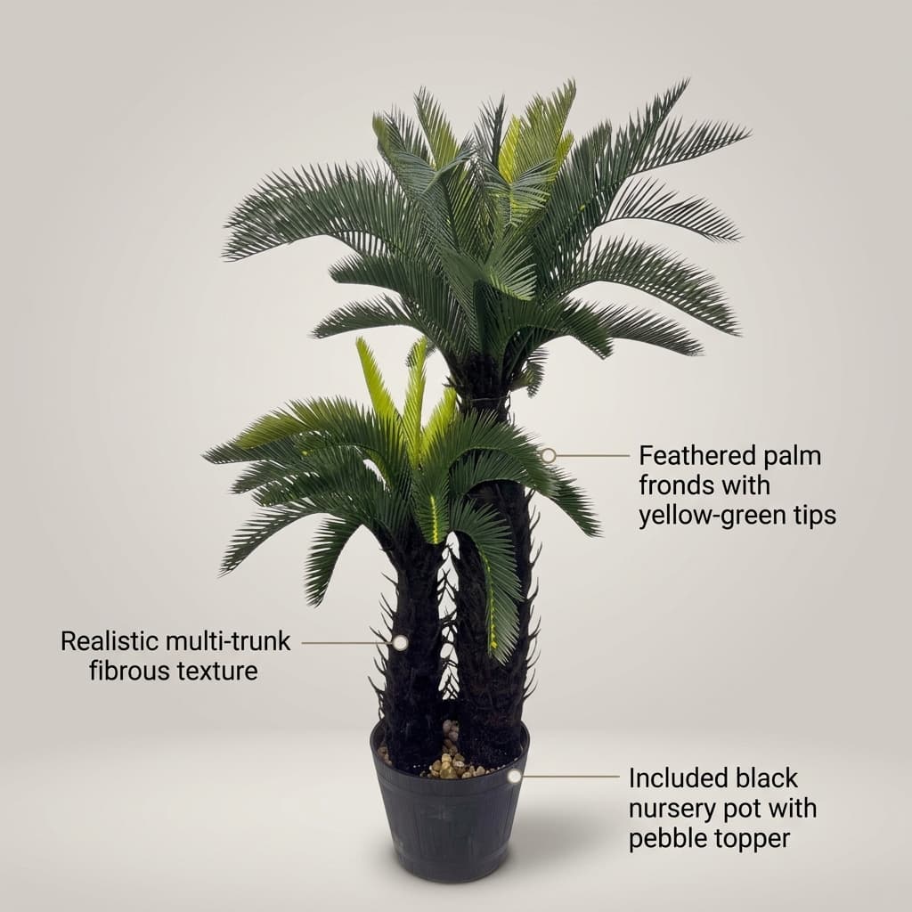 Artificial Cycas Palm Plant 90cm detail 5
