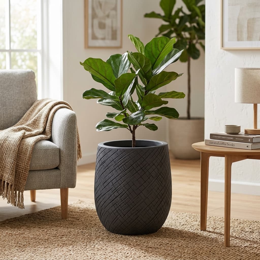 FVC02 Modern Square Fiber Planter detail 2