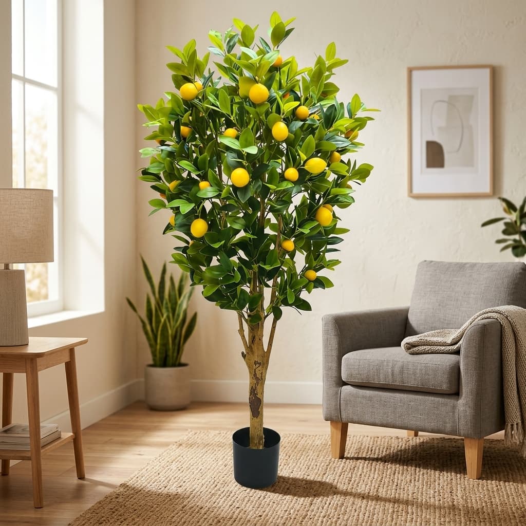 Premium Artificial Lemon Tree 160cm detail 2
