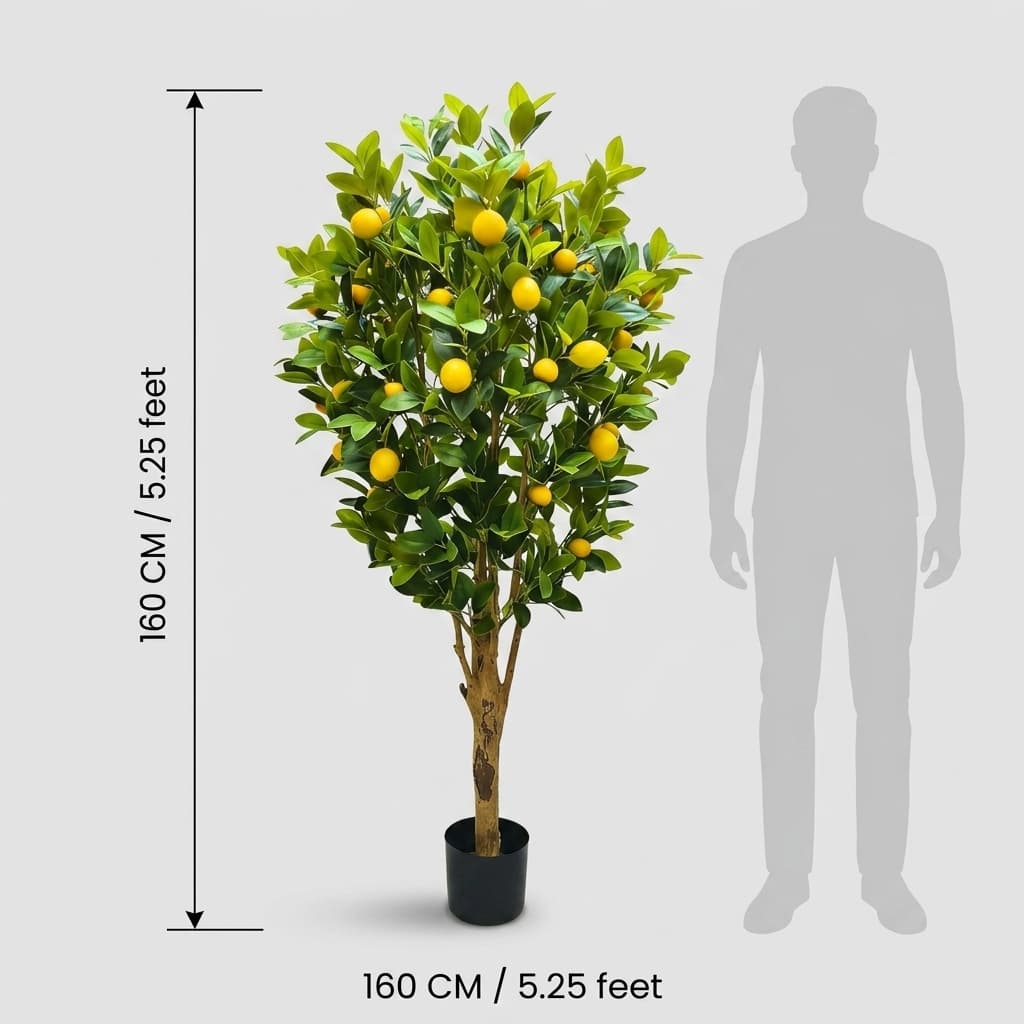 Premium Artificial Lemon Tree 160cm detail 3