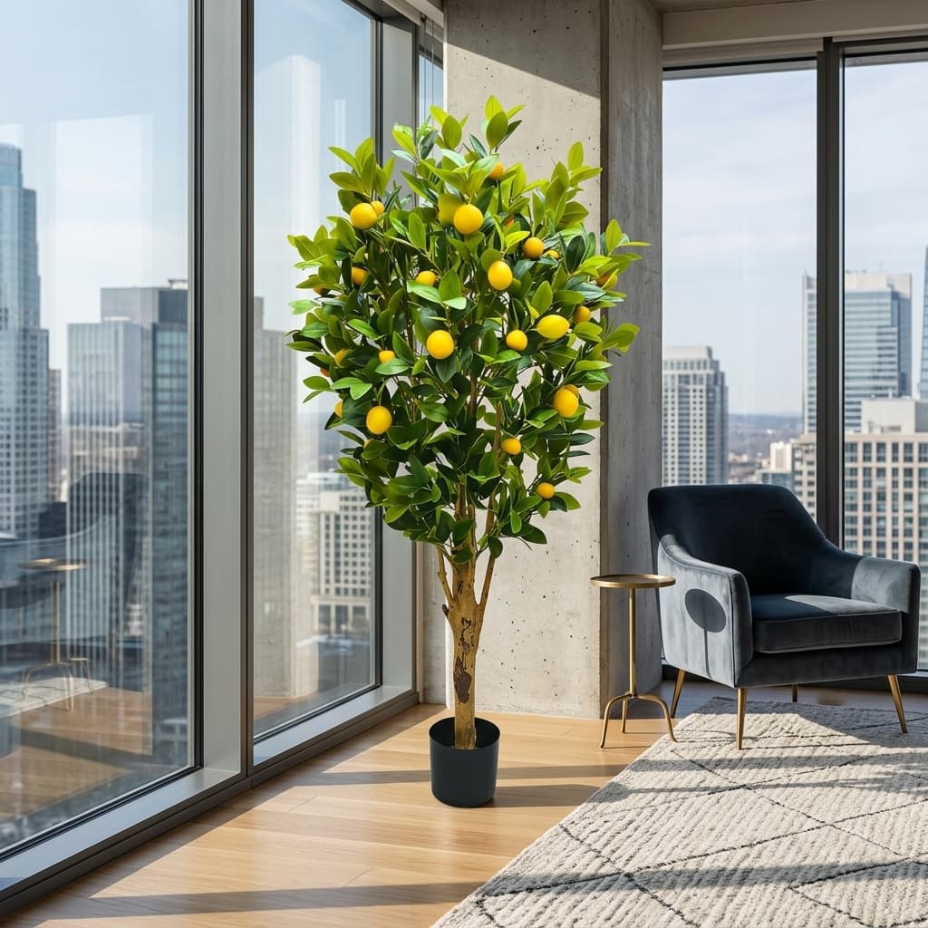 Premium Artificial Lemon Tree 160cm detail 4