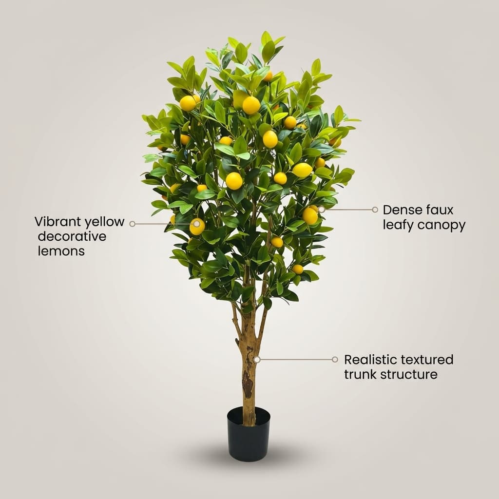 Premium Artificial Lemon Tree 160cm detail 5