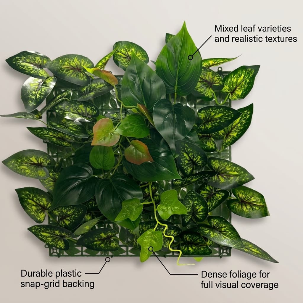MA340 Small Foliage Wall Mat 30x30cm detail 5