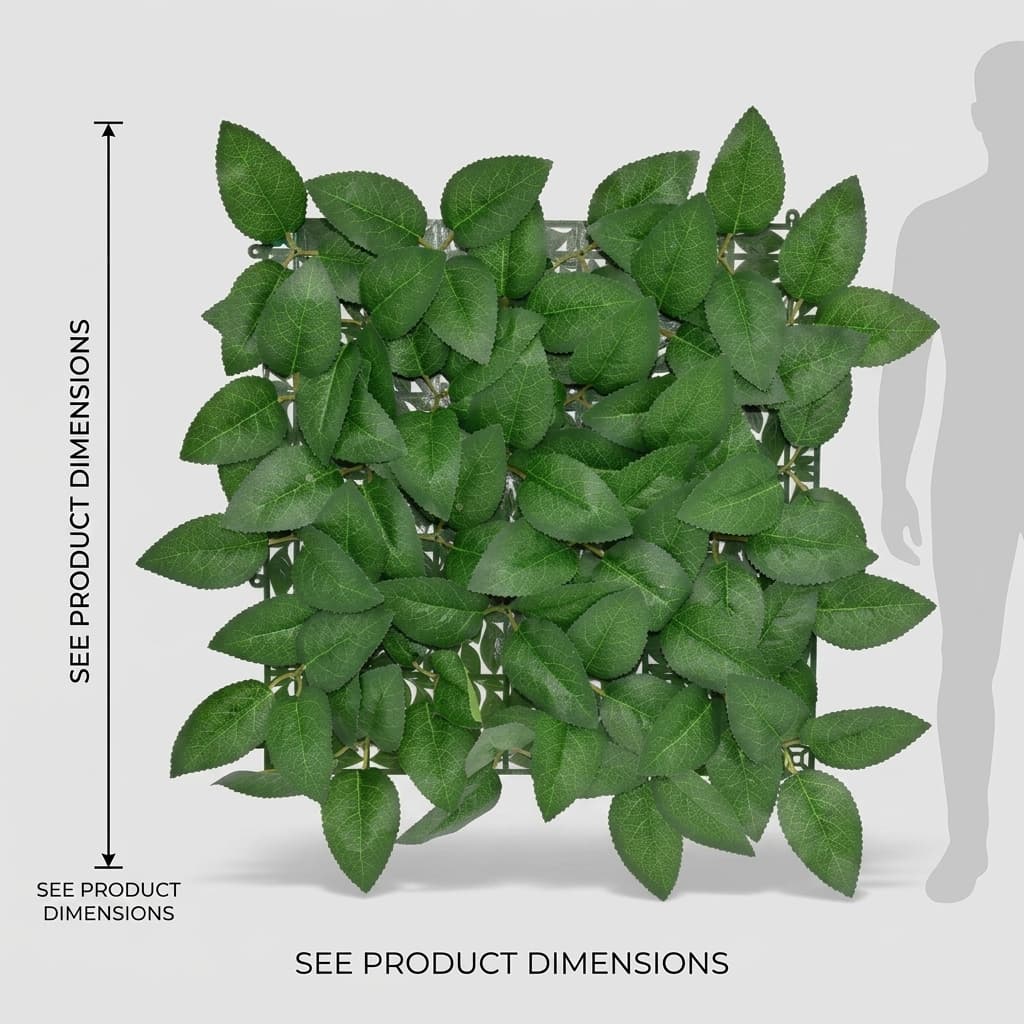 Mixed Fern & Grass Wall Plant Mat 30x30cm detail 3