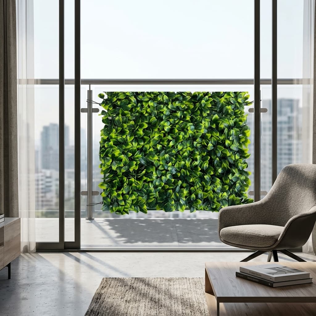 Artificial Boxwood Leaf Wall Panel 40x60cm detail 4