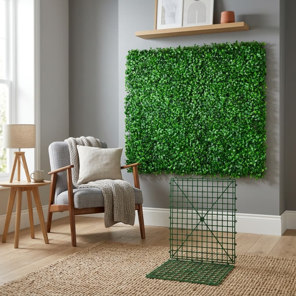 Dense Leaf Artificial Greenery Mat 40x60cm detail 2