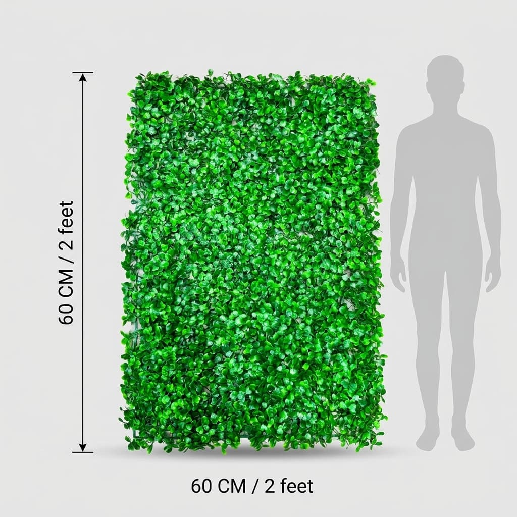 Dense Leaf Artificial Greenery Mat 40x60cm detail 3