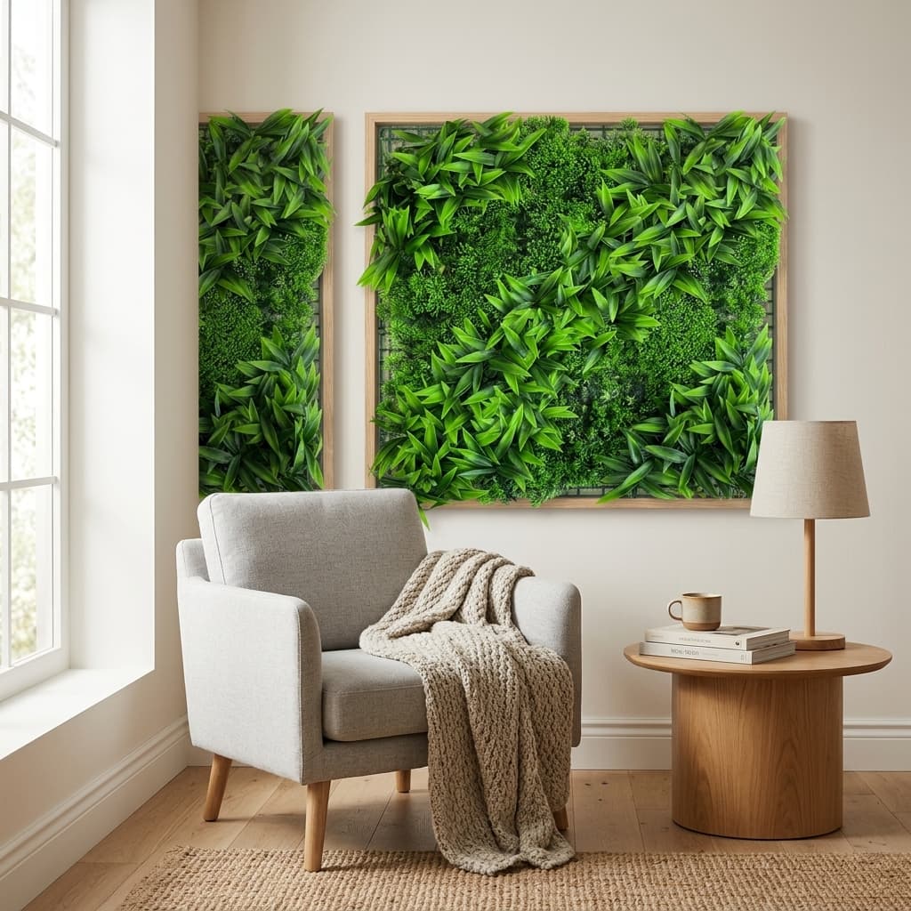 Luxury Boxwood Artificial Wall Mat 50x50cm detail 2