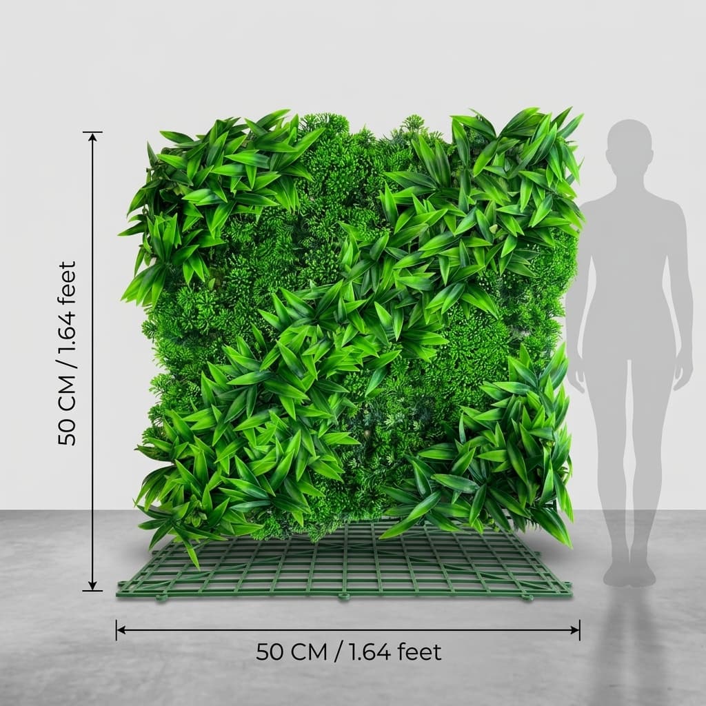 Luxury Boxwood Artificial Wall Mat 50x50cm detail 3