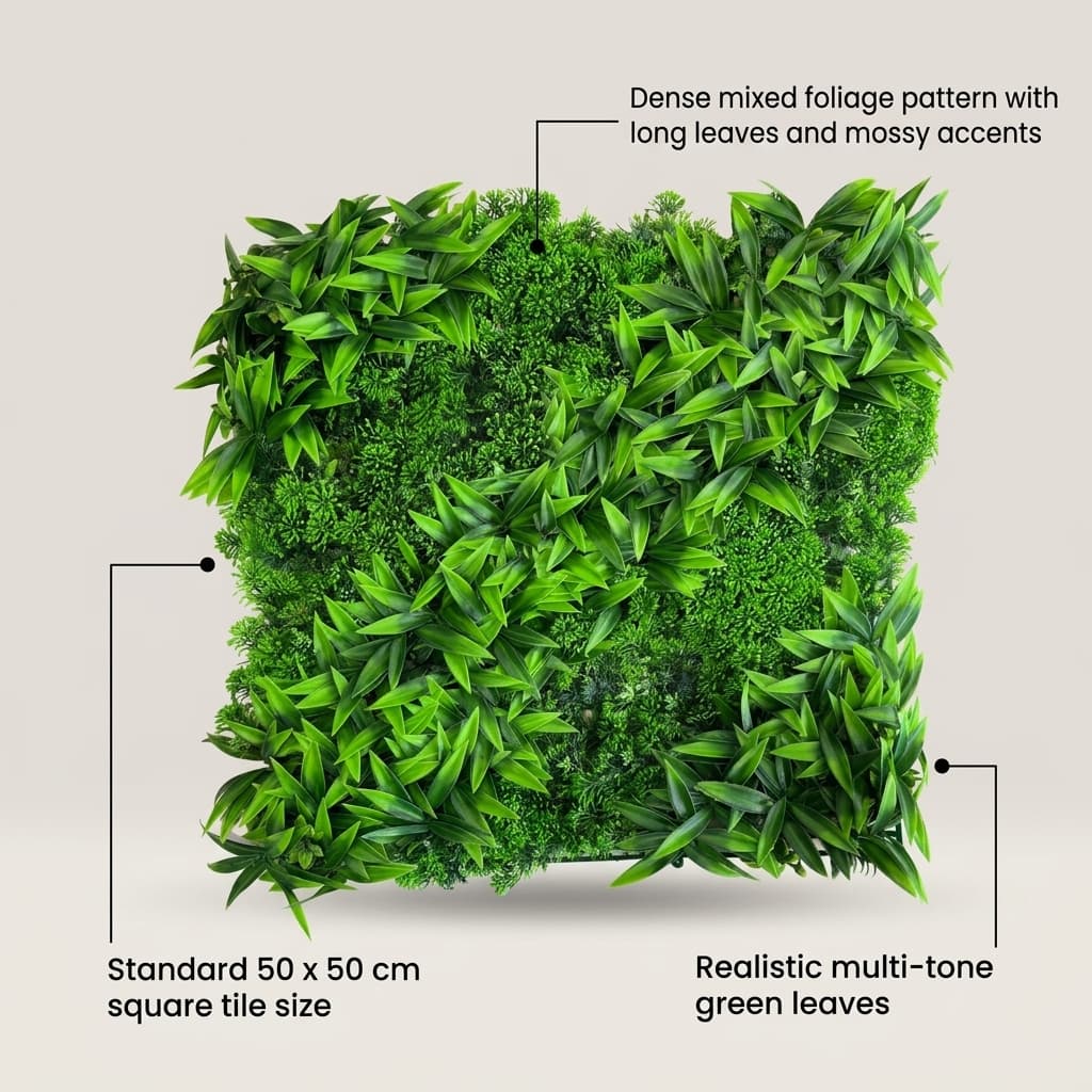 Luxury Boxwood Artificial Wall Mat 50x50cm detail 5