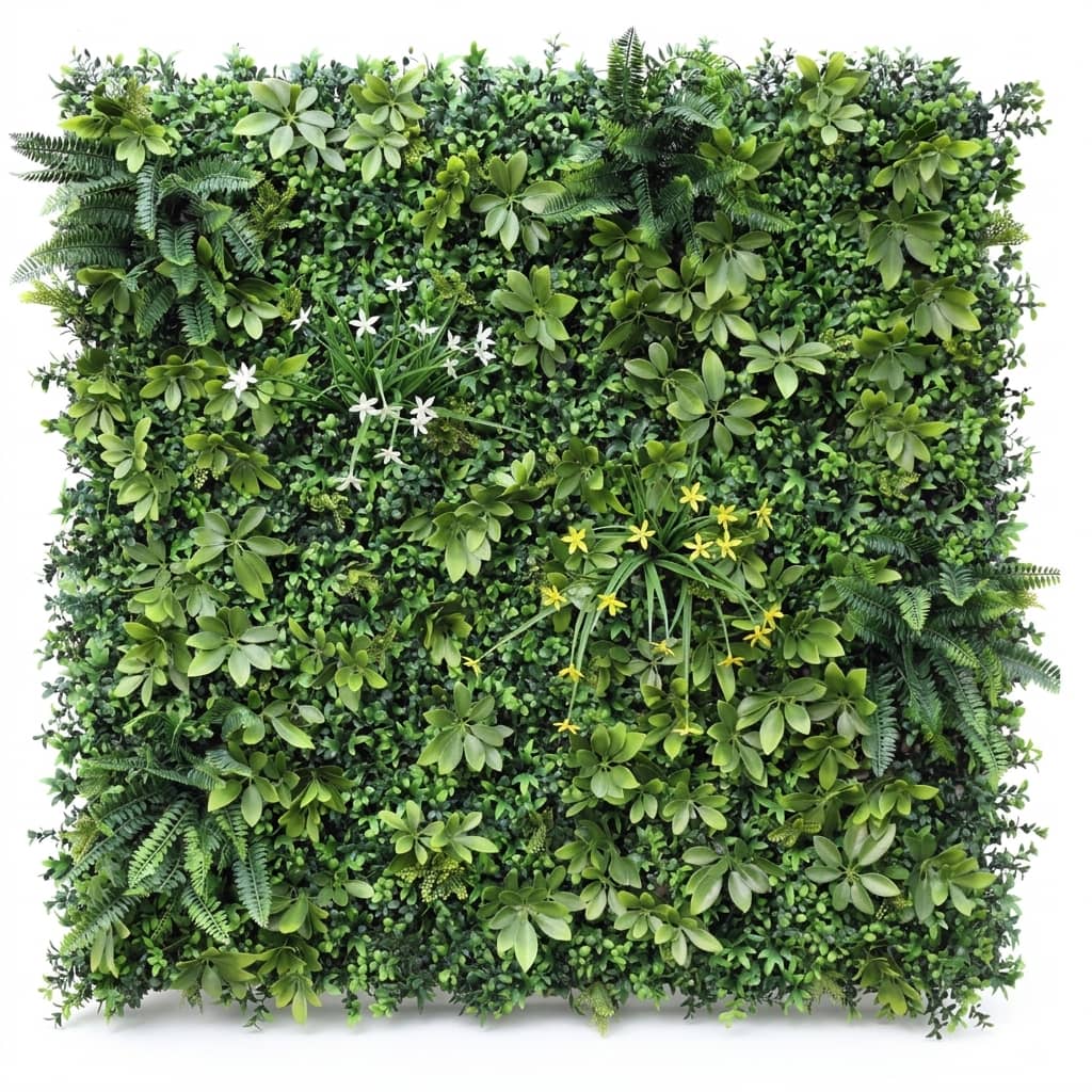 MF004 Mixed Foliage Green Wall Mat 1x1m
