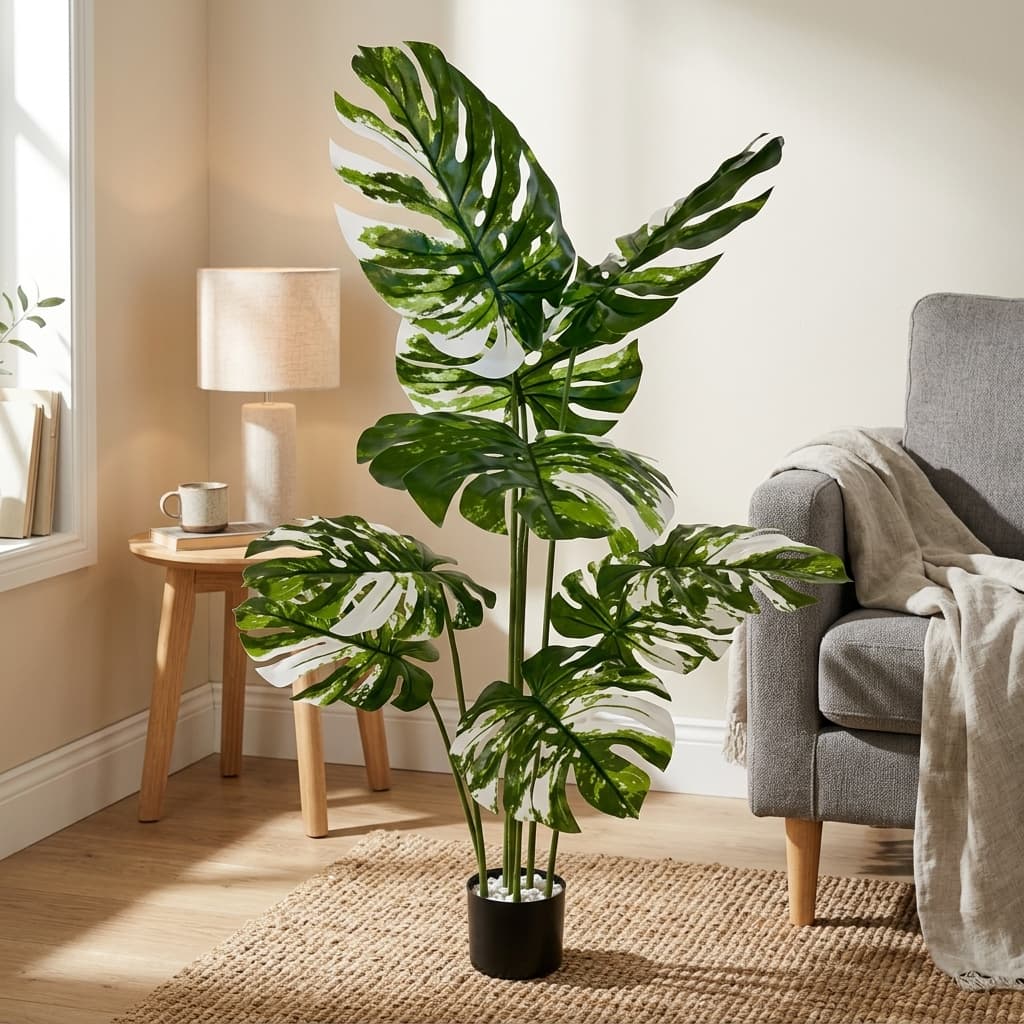 Artificial Monstera Plant 120cm detail 2