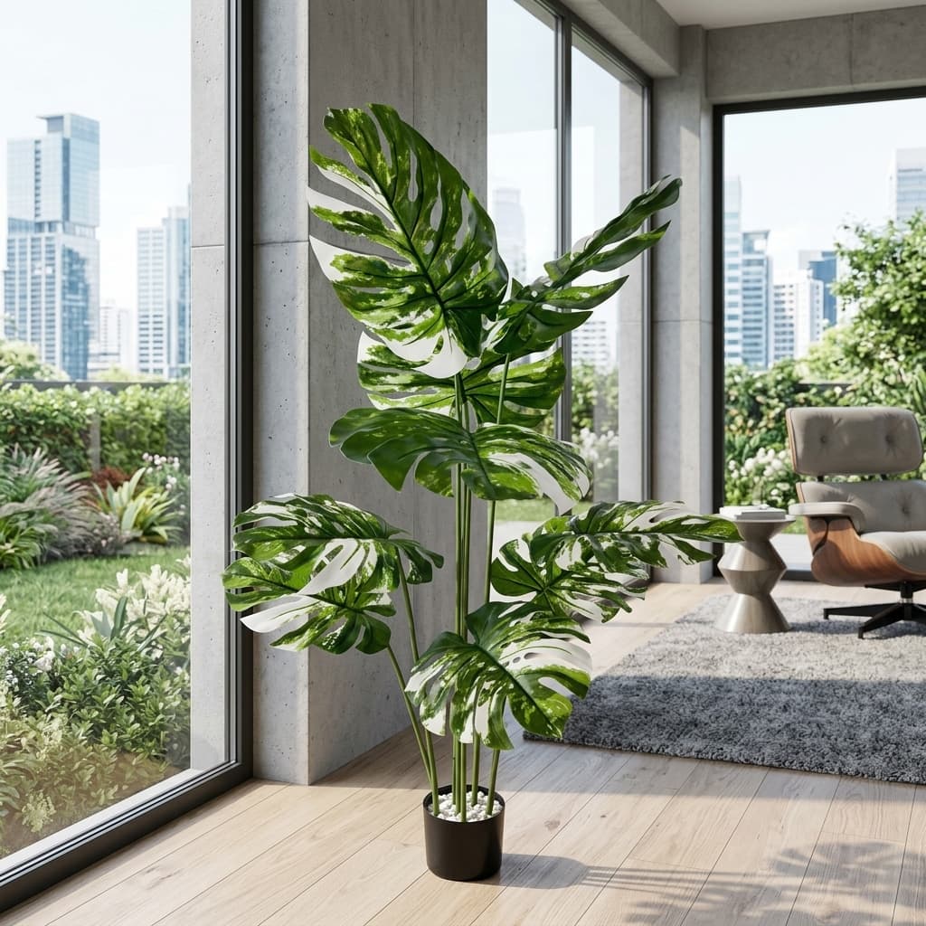 Artificial Monstera Plant 120cm detail 4