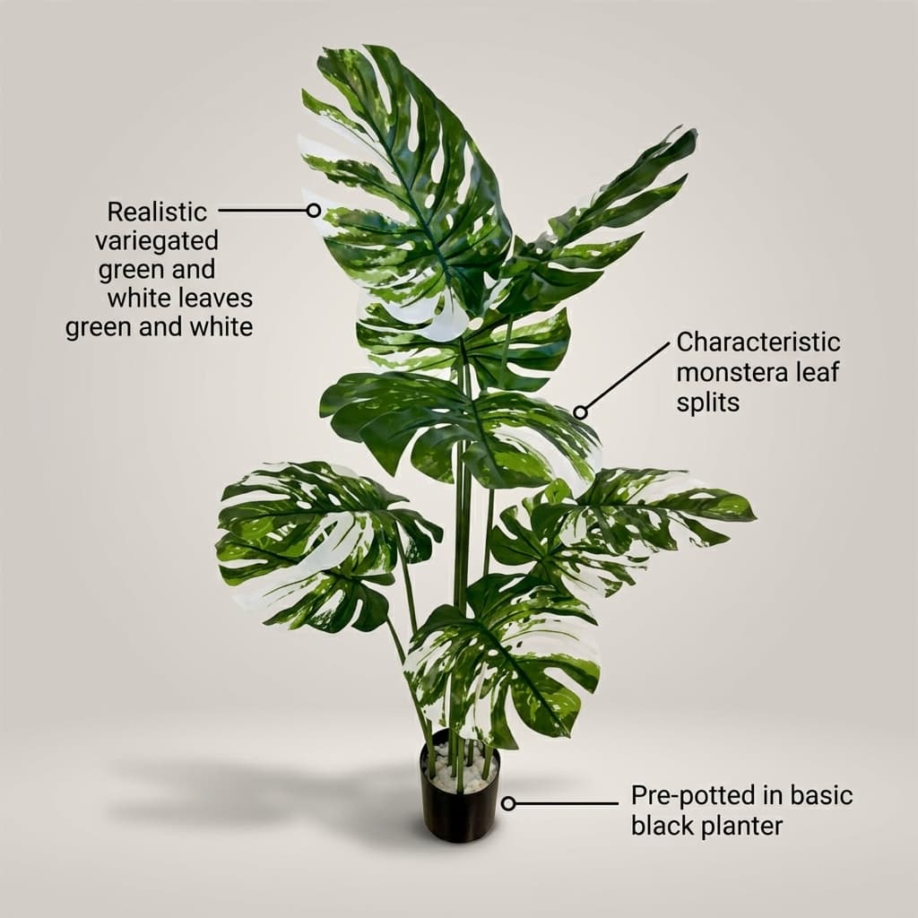 Artificial Monstera Plant 120cm detail 5