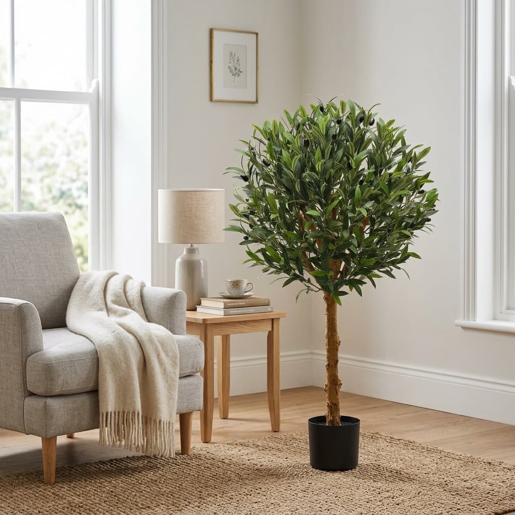 Compact Artificial Olive Tree 100cm detail 2