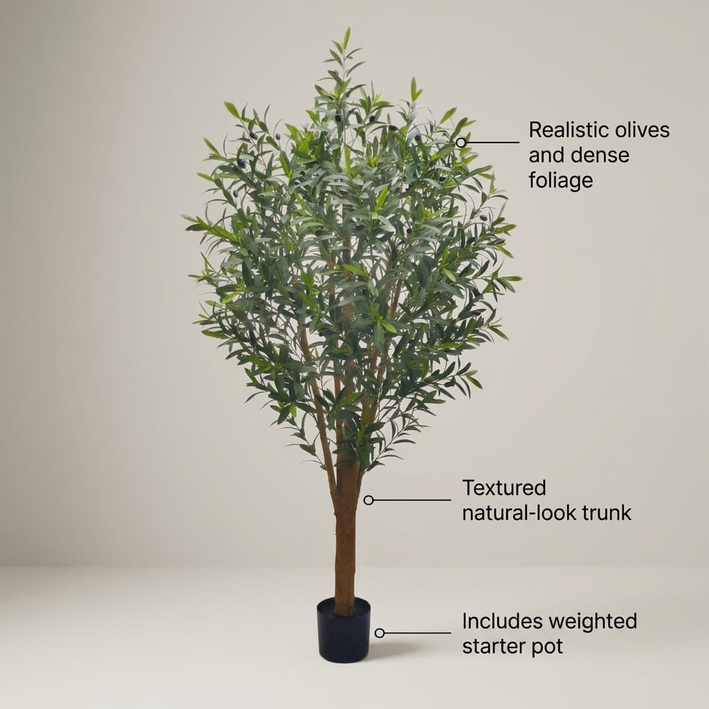 Artificial Olive Tree 180cm - Full Canopy detail 5