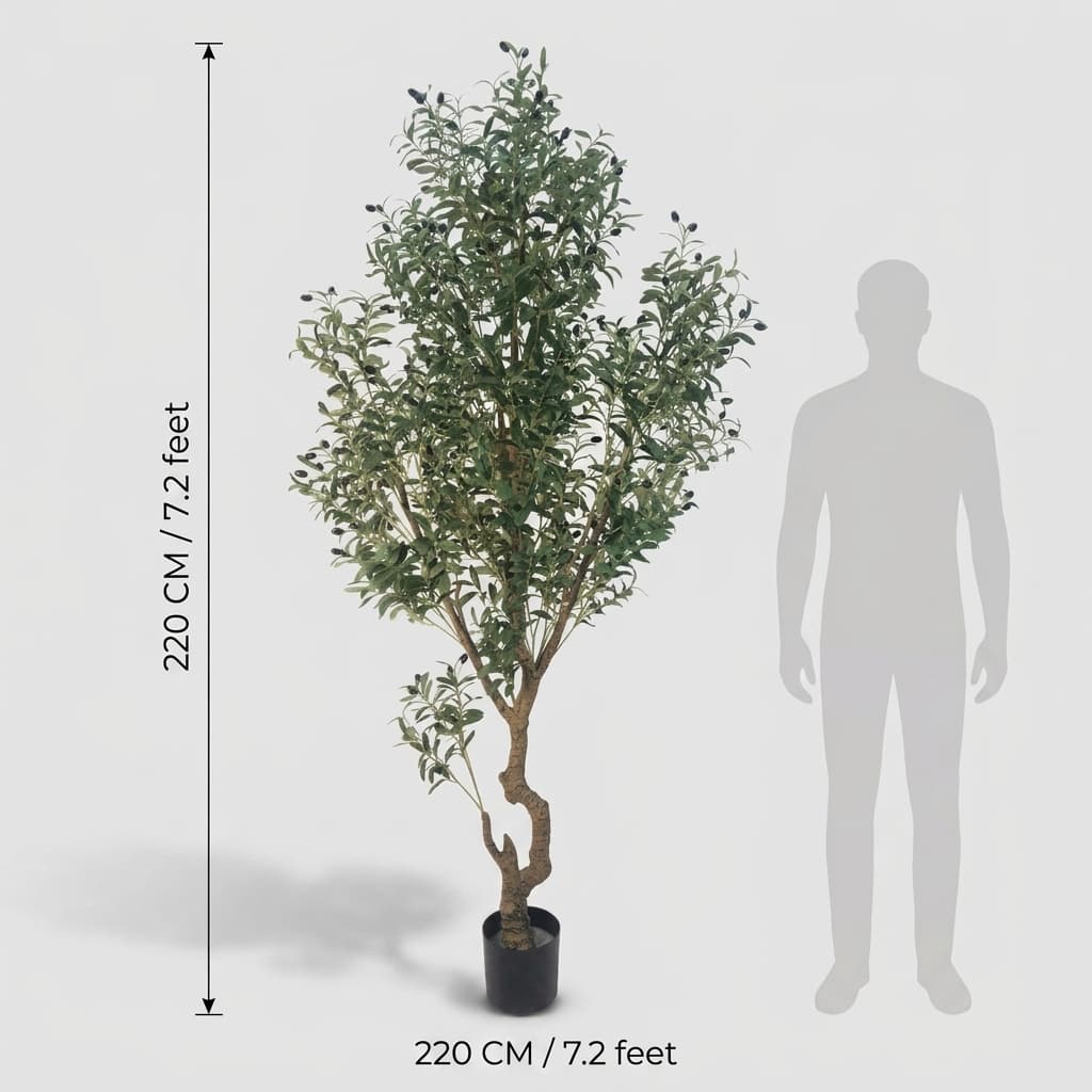 Artificial Natural Olive Tree 220cm detail 3