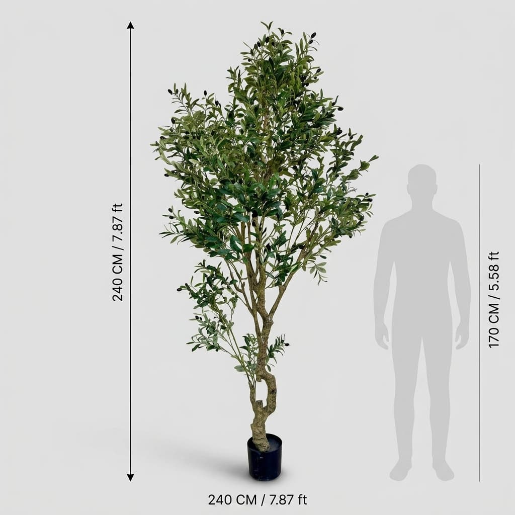 Artificial Classic Olive Tree 240cm detail 3