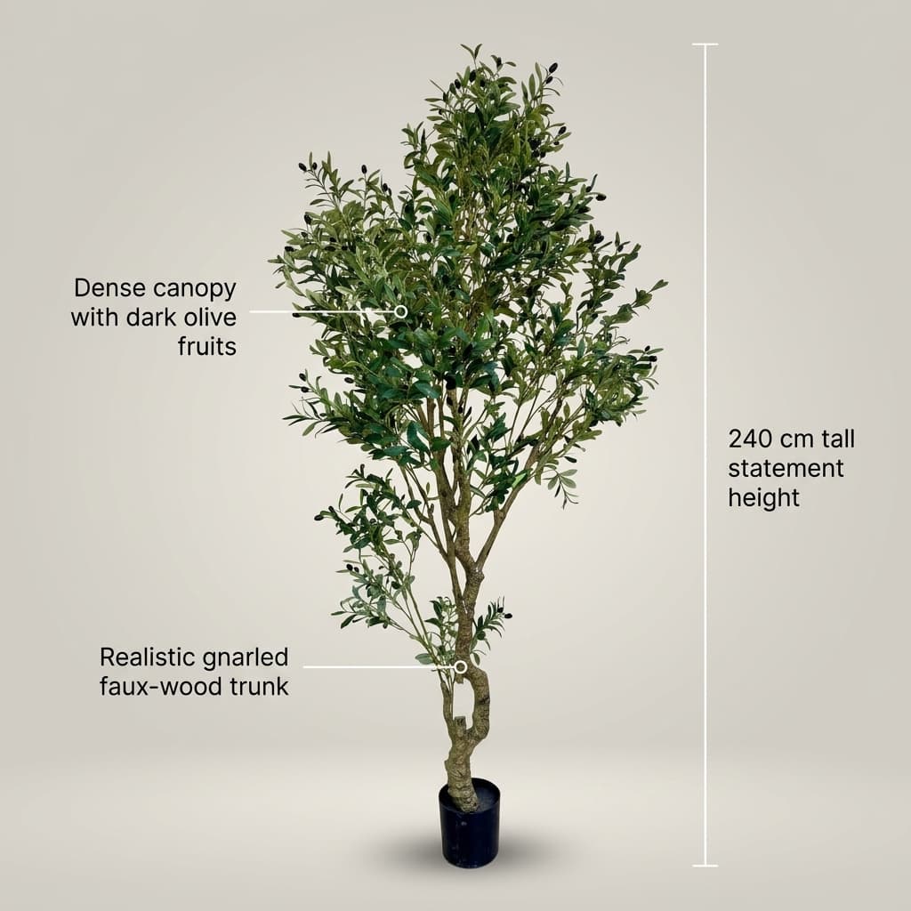 Artificial Classic Olive Tree 240cm detail 5