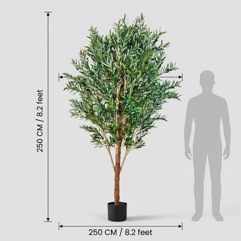 Grand Artificial Olive Tree 250cm - Luxury detail 3