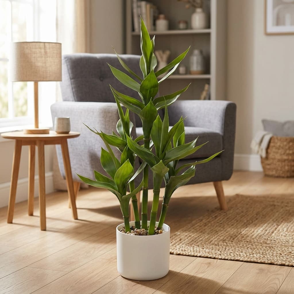 Artificial Lucky Bamboo Plant 60cm detail 2