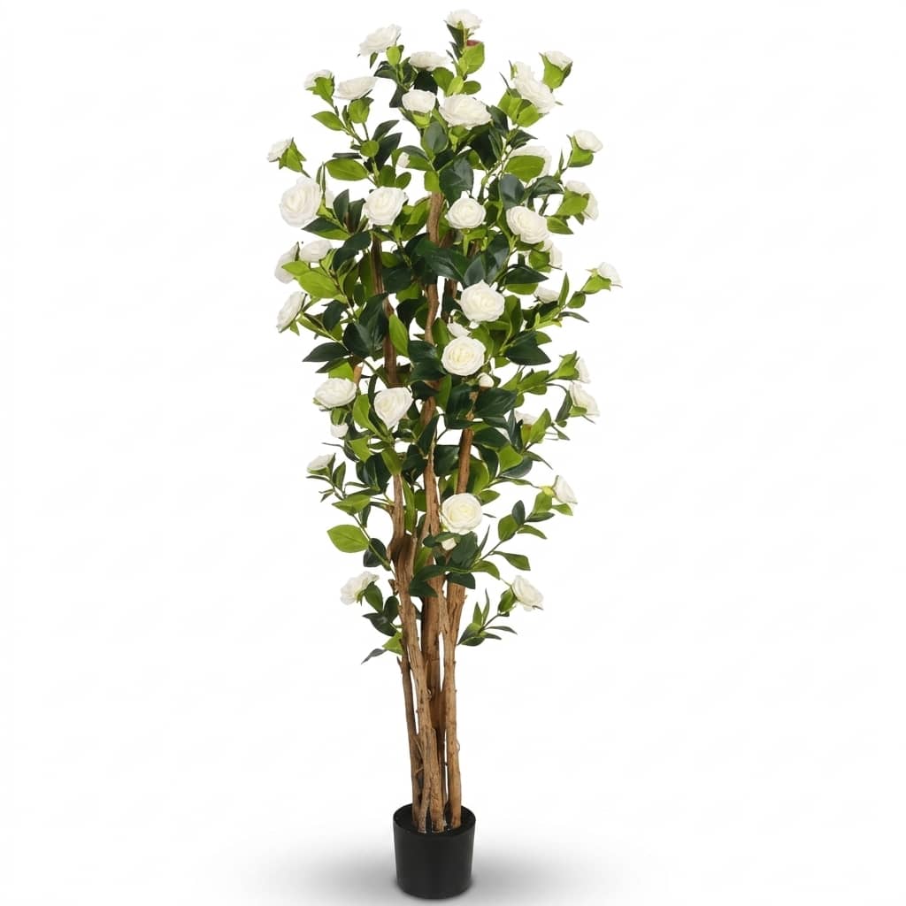 Artificial White Camellia Tree 180cm