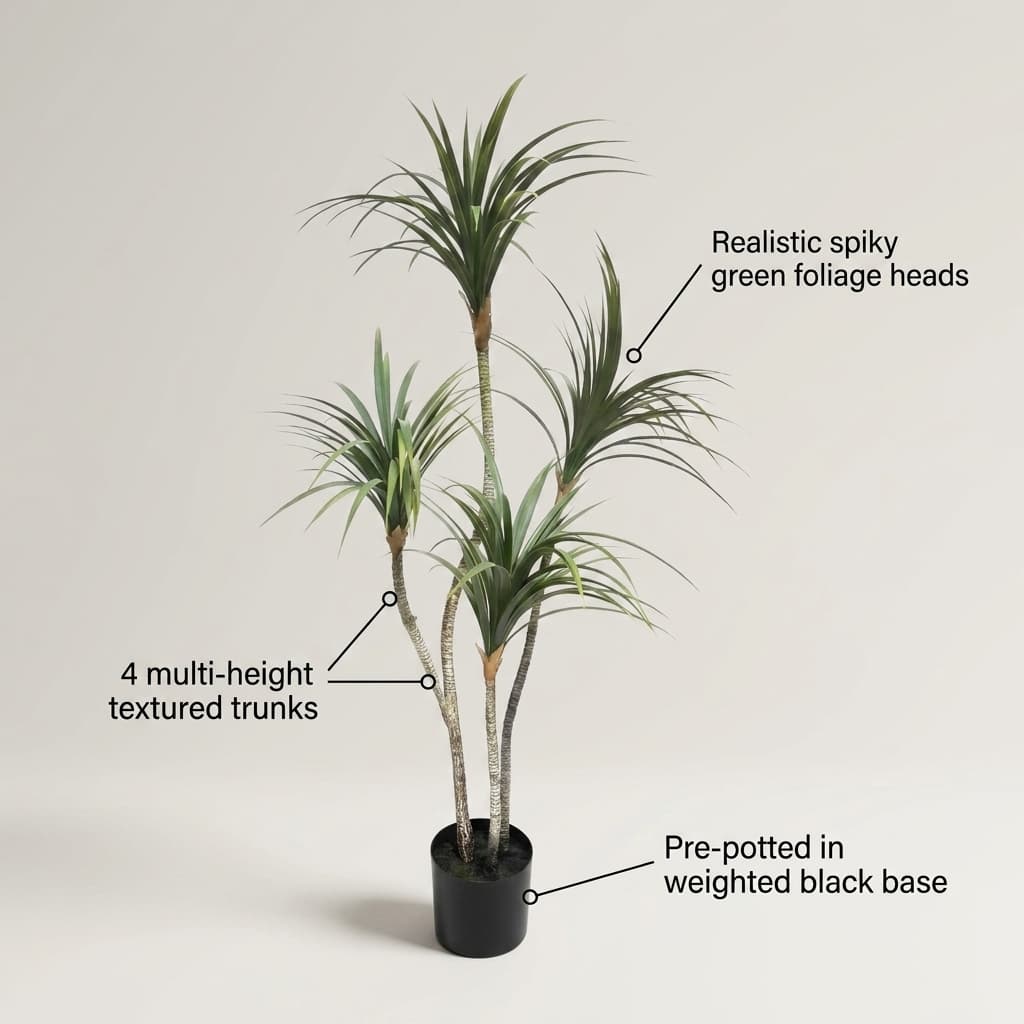 Dracaena Fragrans Corn Plant 130cm detail 5