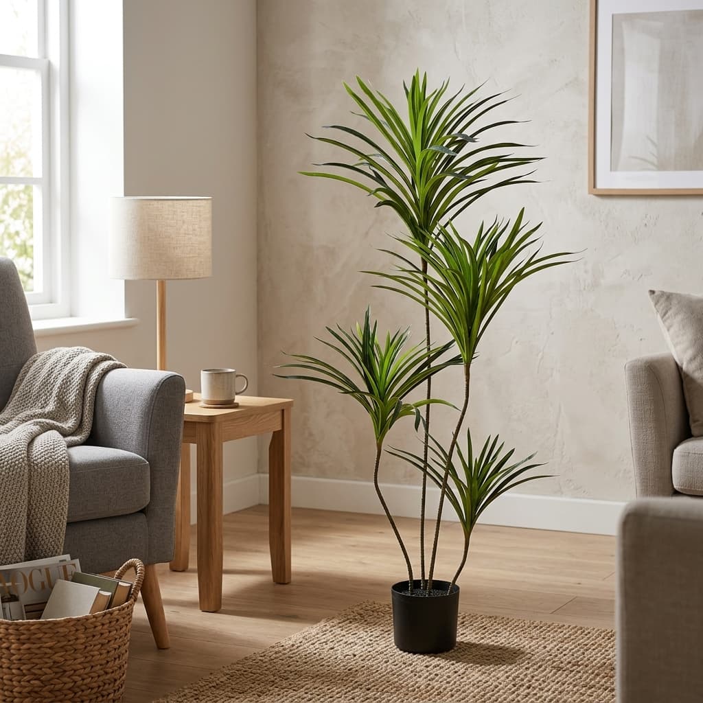 Artificial Dracaena Fragrans Plant - 130cm detail 2