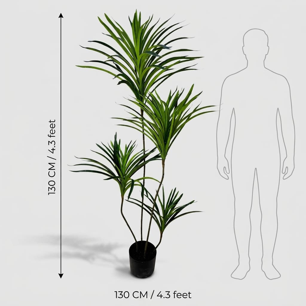 Artificial Dracaena Fragrans Plant - 130cm detail 3