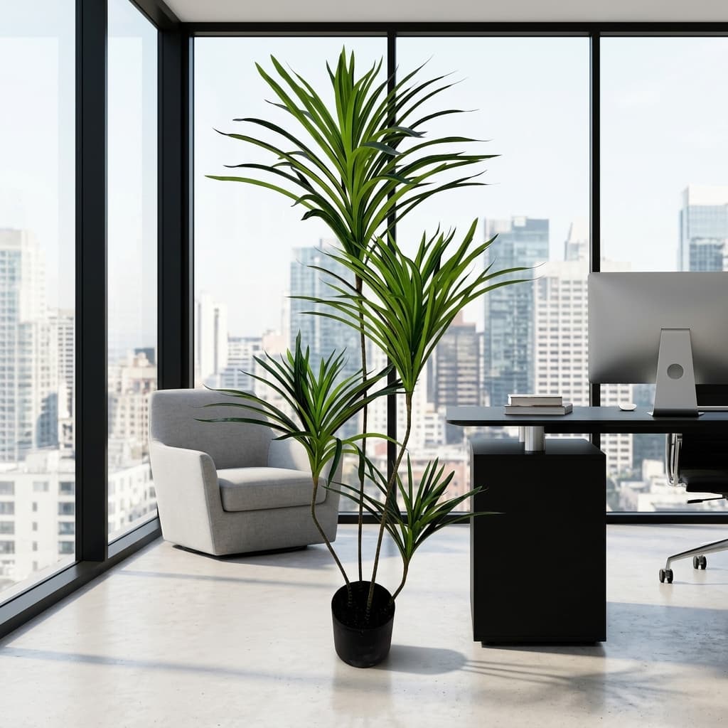 Artificial Dracaena Fragrans Plant - 130cm detail 4