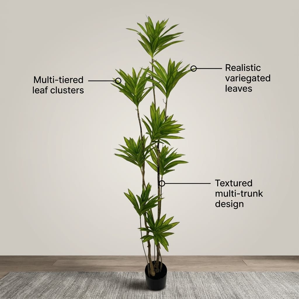 Artificial Dracaena Fragrans Plant 160cm detail 5