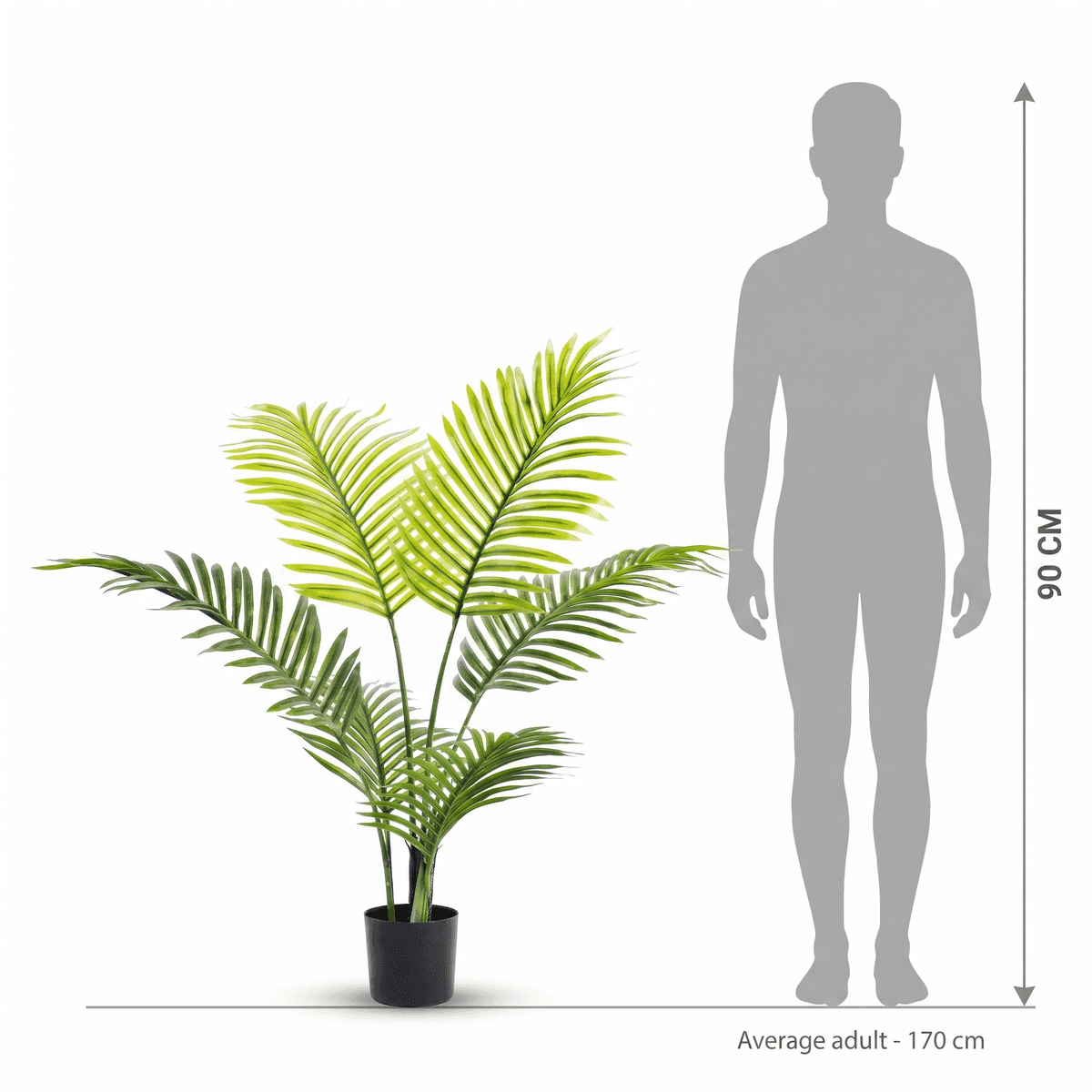 100cm Artificial Palm Tree Realistic Leaves detail 4